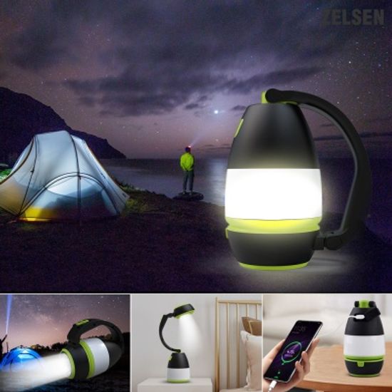 젤센 스마트 만능 LED 손전등 램프 캠핑 랜턴  충전식
