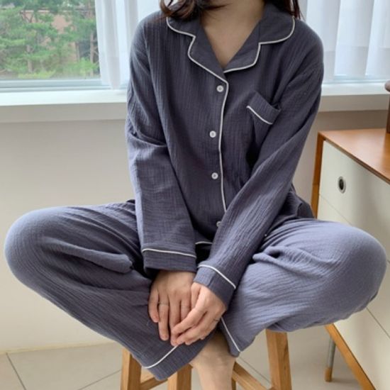 어나더뷰 맨살 요루면 상하세트 파자마 4종 1107