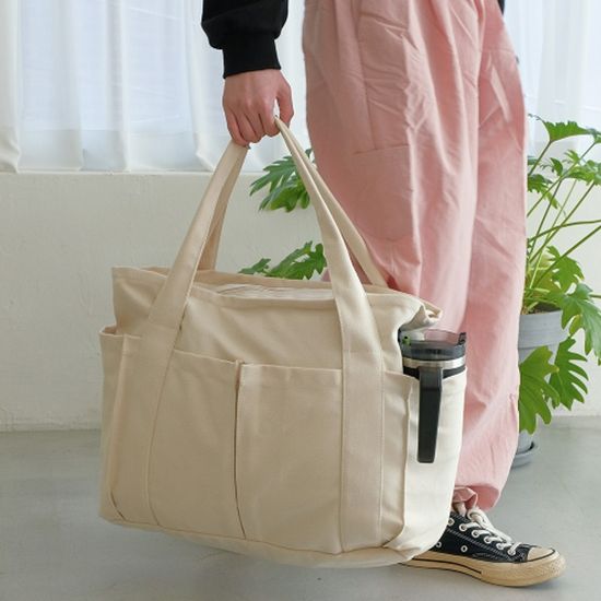 캔버스 텀블러백 보부상 여행 보조 가방 2color