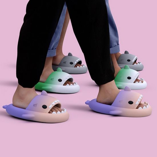 그라데이션 상어 캐릭터 슬리퍼 예쁜 실내화 욕실화