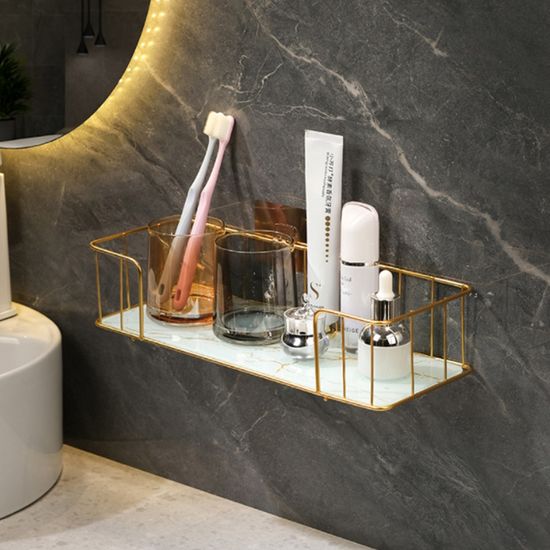 이너프 골드 와이어 욕실 용품 수납 벽걸이 선반