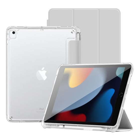 아이패드 9/8/7세대 클리어범퍼 펜슬수납 케이스