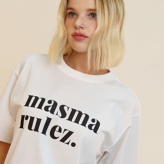 MSMRZ cool cotton T-shirt_White/black