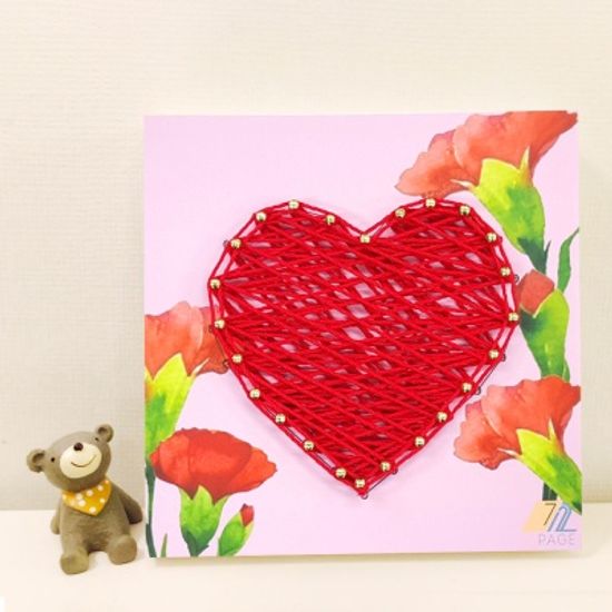 카네이션 하트 스트링아트 만들기 패키지 (스티커)