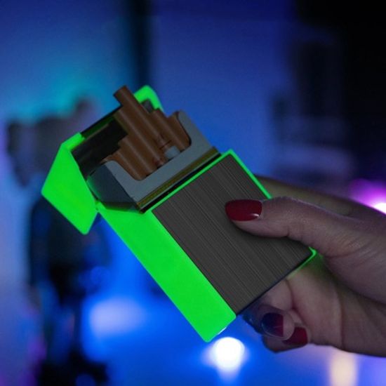 USB 라이터 일체형 야광 담배 케이스 담배갑 홀더