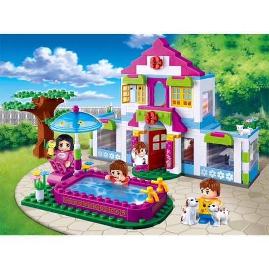 반바오 조립블록시티 재밌는 풀빌라 모형 만들기