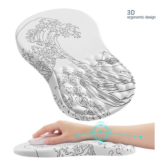 100% 메모리폼 3D 손목 보호 마우스패드 