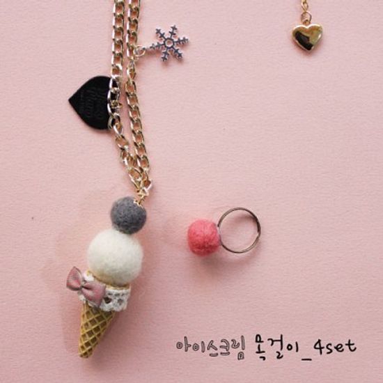 아이스크림 목걸이_4set