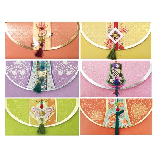 전통자수 용돈봉투 FB216 6종 1세트