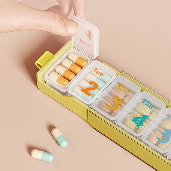 휴대용 요일별 일주일 약통 소분 케이스 미니 보관함