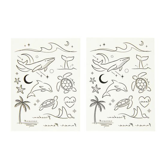 아트박스 고래 타투스티커