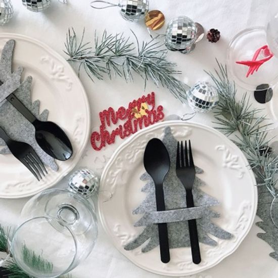 크리스마스 테이블 받침 데코 4P