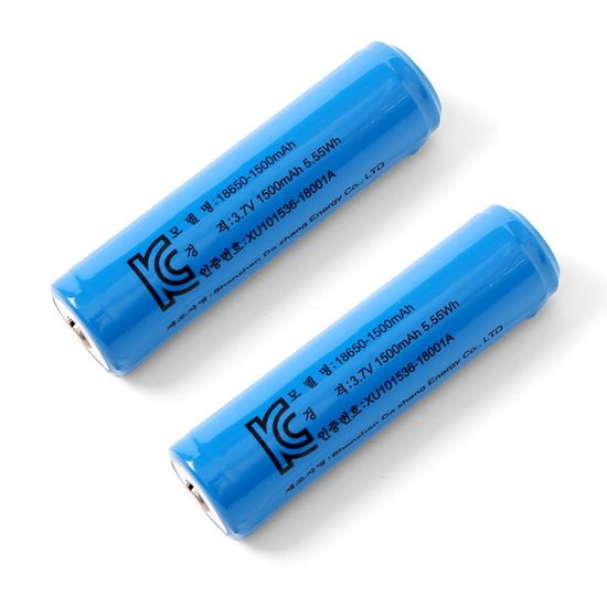 KC인증 18650 배터리 1500mAh 리튬이온 충전지 2p세트