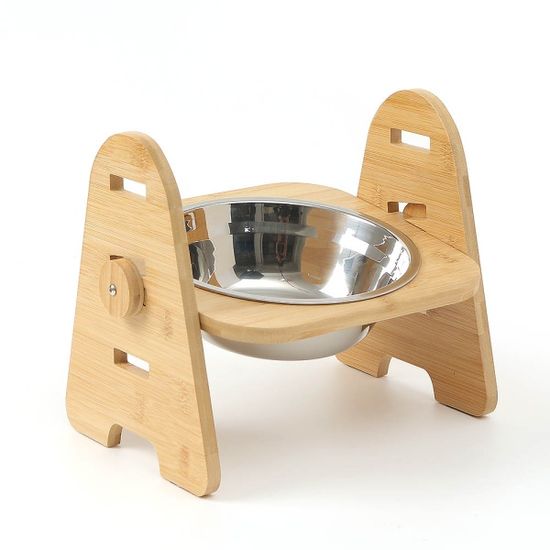 반려동물 높이조절 스텐 식기(1구) 중대형견식기