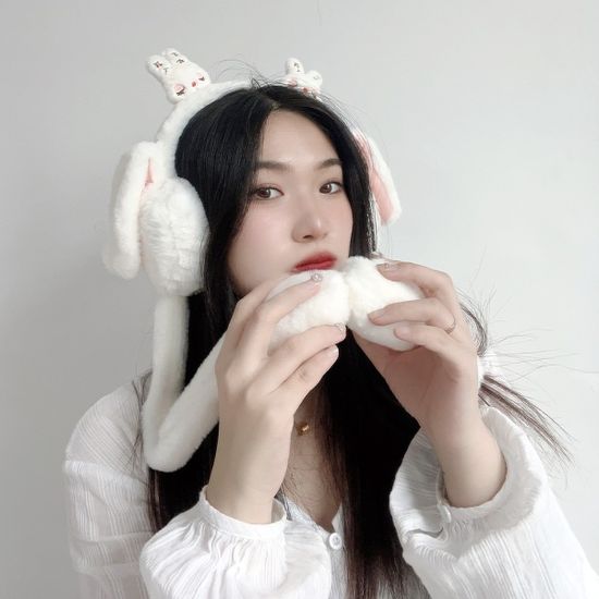 쫑긋 토끼 움직이는 귀마개 토끼귀마개 겨울귀도리