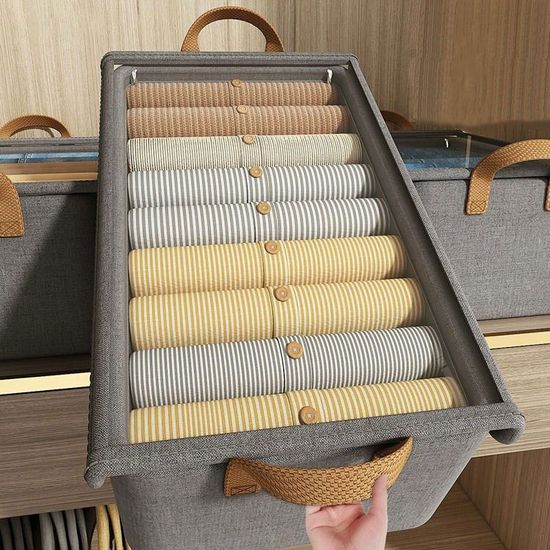 투명캡 리빙 수납 옷정리함 공간 박스 수납함 정리함