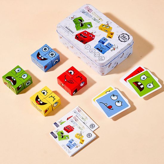 얼굴 표정 맞추기 루빅 큐브 스피드 보드게임 B370