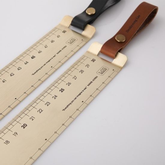 로그 전문가용 황동자 50cm (Wide type)-Brass Ruler