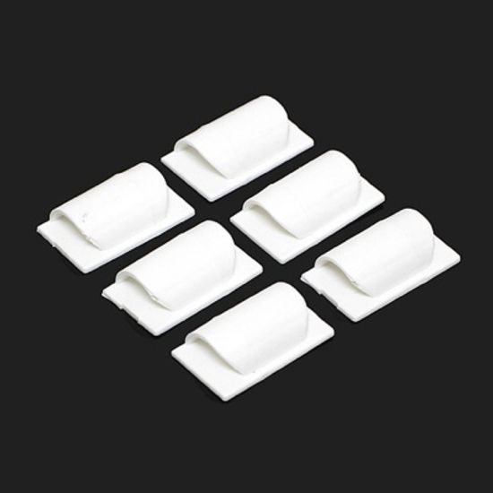 6P 화이트 케이블클립/이사업체 사무실 케이블홀더