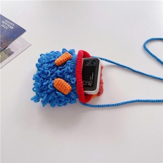 갤럭시 z플립 4 3 2 빅마우스 뜨개질 카드수납 파우치