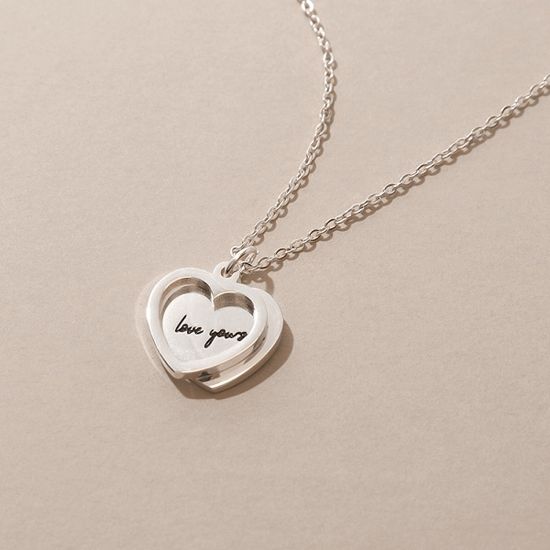 더블 하트 목걸이