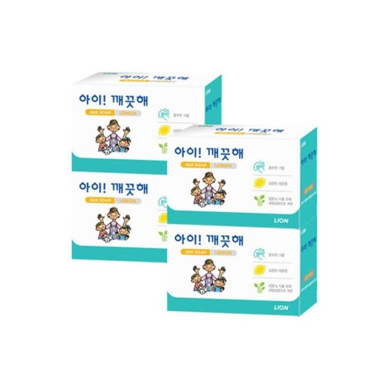 아이깨끗해 비누 상큼한 레몬향 100g x 4개(WB85120)