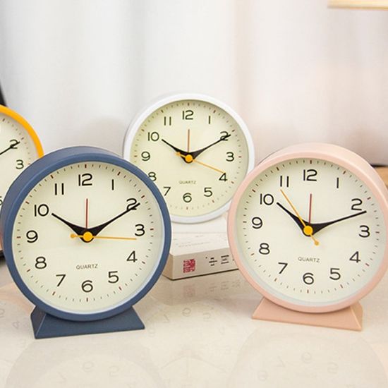 메탈커버 알람 미니 탁상 시계 3color