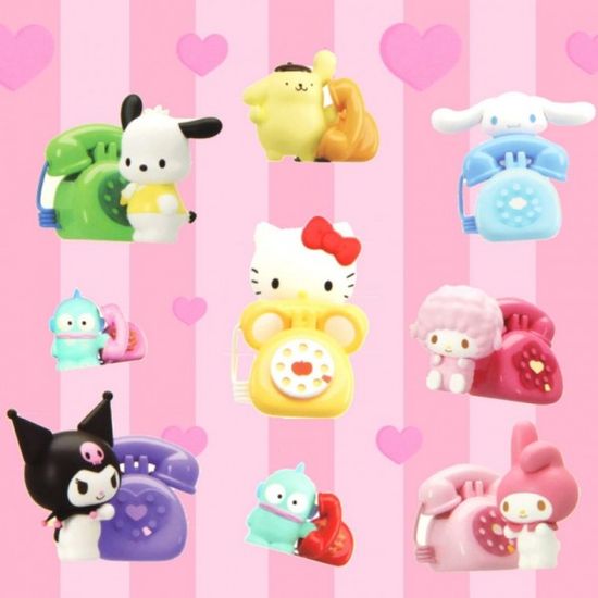 산리오 콩닥콩닥 전화기 피규어-랜덤
