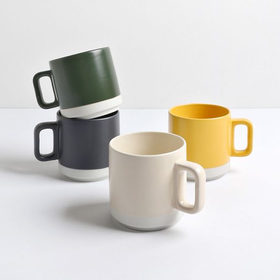 뉴샌드 국산 도자기 머그 300ml 4p세트 4color 택1