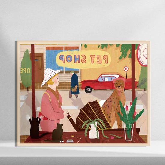 Pet Shop, 이쿵 그림 인테리어 거실 액자