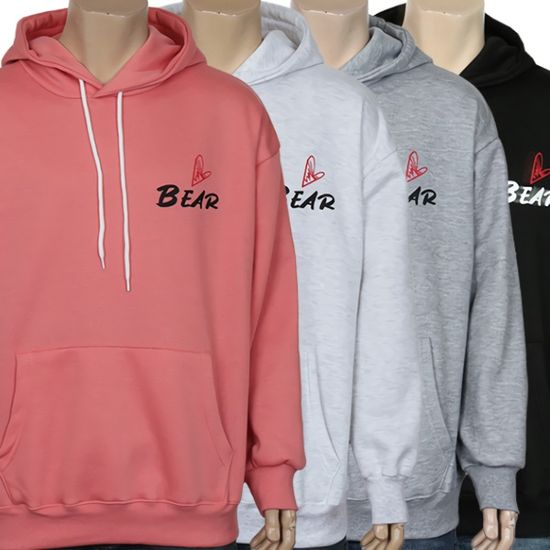 남성 겨울 오크로 프린트 기모 후드 맨투맨