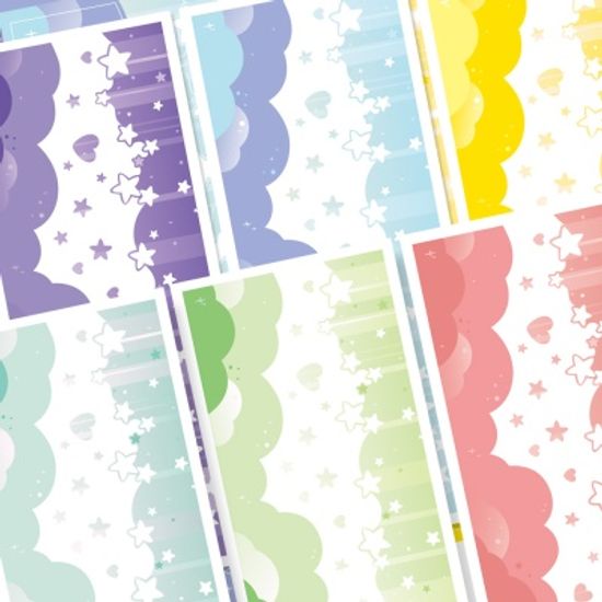 별헤는 밤 배경 씰 스티커 - 핑크