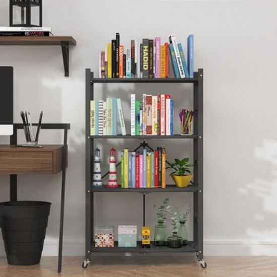 4단 접이식 철제 이동 선반(2color)