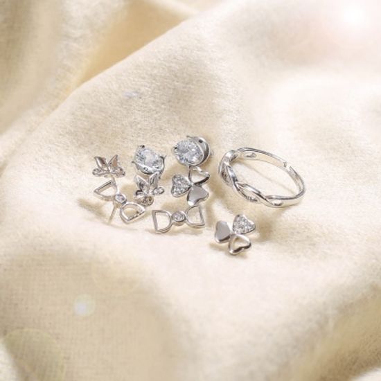 블링포유 귀걸이 4종 + 반지 세트 액세서리세트