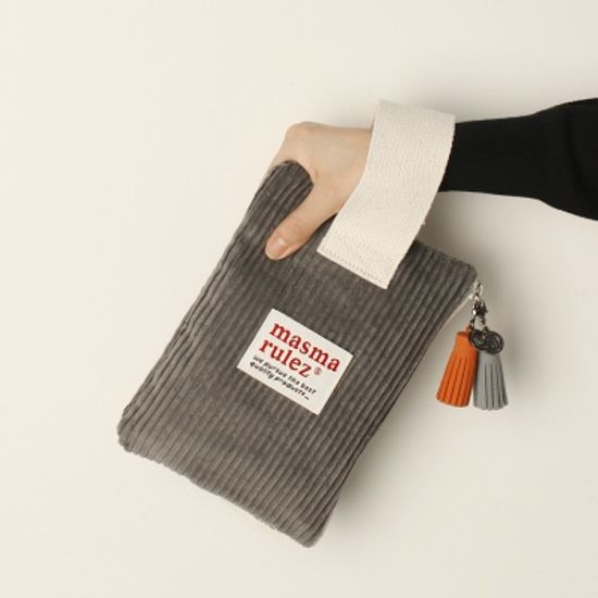 Strap pouch _ 코듀로이 Gray