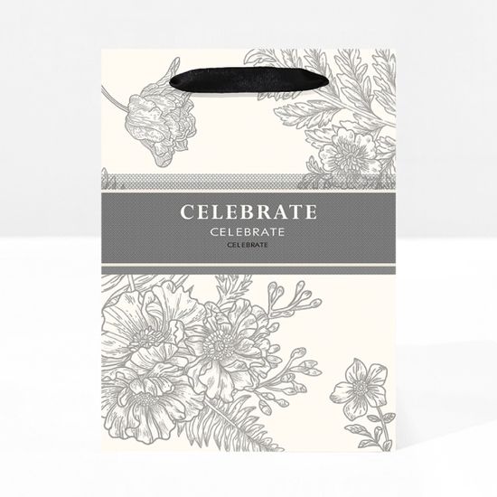 프롬앤투 아르누보 꽃 쇼핑백 그레이 FP24-1 10매