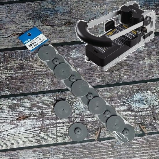 CARL 칼 2공펀치 HD-520N 패드(원형판) K-500 10개입