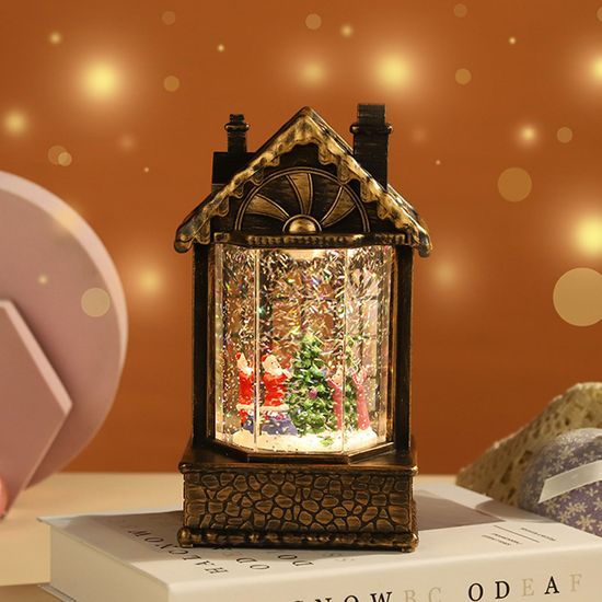 [도토로] LED 크리스마스 스노우볼 오르골(산타 하우