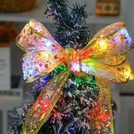 [도토로] LED 골드 리본 트리 전구 컬러 트리탑 와이