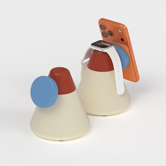 2in1 맥세이프 Qi2 고속 무선 충전기 인테리어 오브제