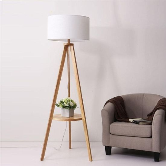 원목 장스탠드 조명 거실 침실 인테리어 무드등 선반