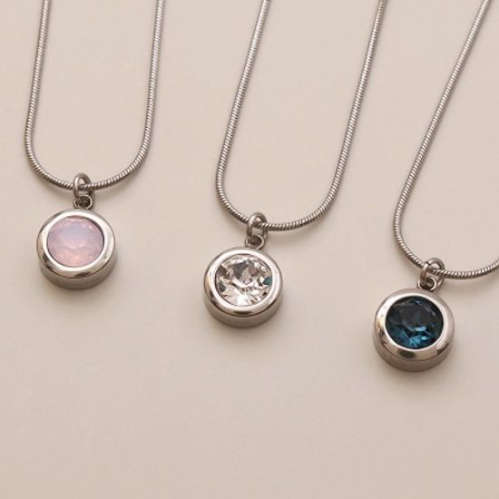 [선물포장] 심플 써지컬 탄생석 목걸이