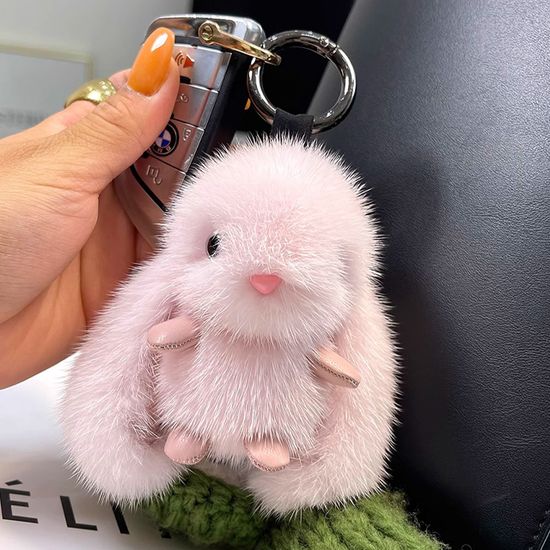 보송 밍크 토끼 인형 키링 미니인형 열쇠고리 백참