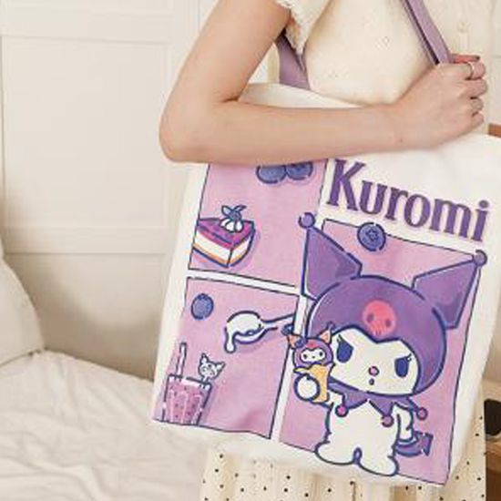 산리오 캔버스 숄더백 쿠로미