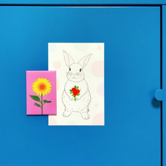 빨간열매 토끼 엽서