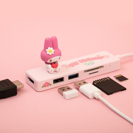 산리오 5in1 USB 멀티 허브 리더기