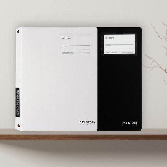 데이스토리 밴드장착 3공 포켓 PP 바인더노트 2권