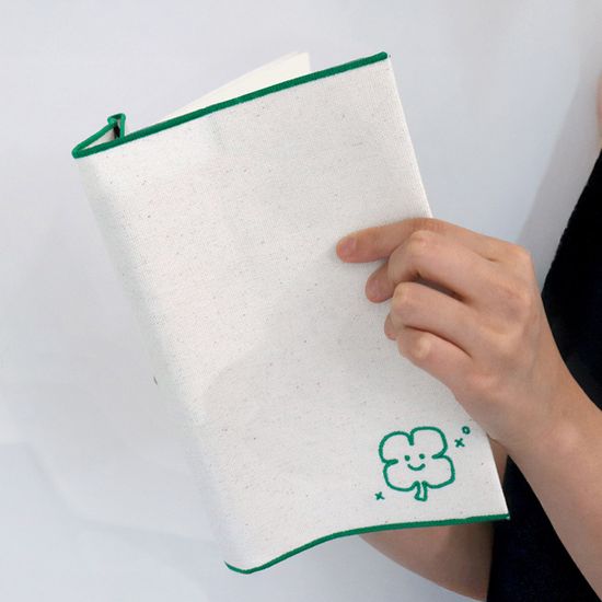 미소 자수 캔버스 북커버 (사은품증정)