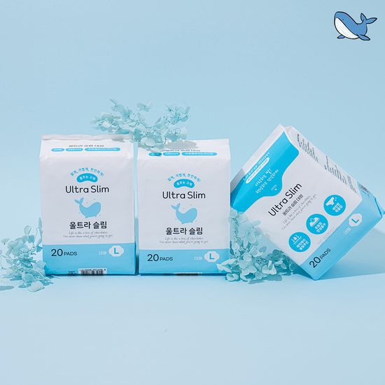 춤추는고래 대용량 생리대 대형 2팩 /40매