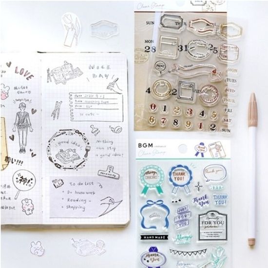 [BGM]다꾸-클리어 스탬프(빈티지_날짜)/BT-CS060